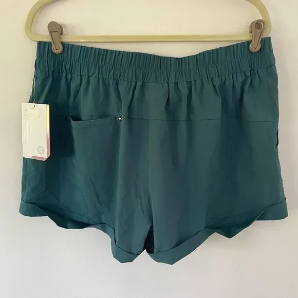 Mondetta Tie Front Short Atlantic Deep green Color Women's Size XL NWT - Picture 8 of 9